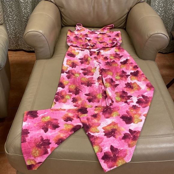 Bar III Pink Floral 2 Piece Pants Set - M - Picture 4 of 14